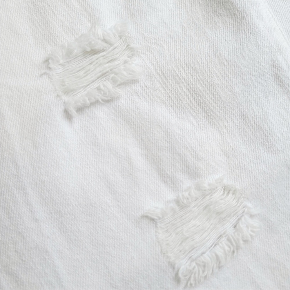 Frame Le Hollywood Crop 26 white distressed - Picture 8 of 10